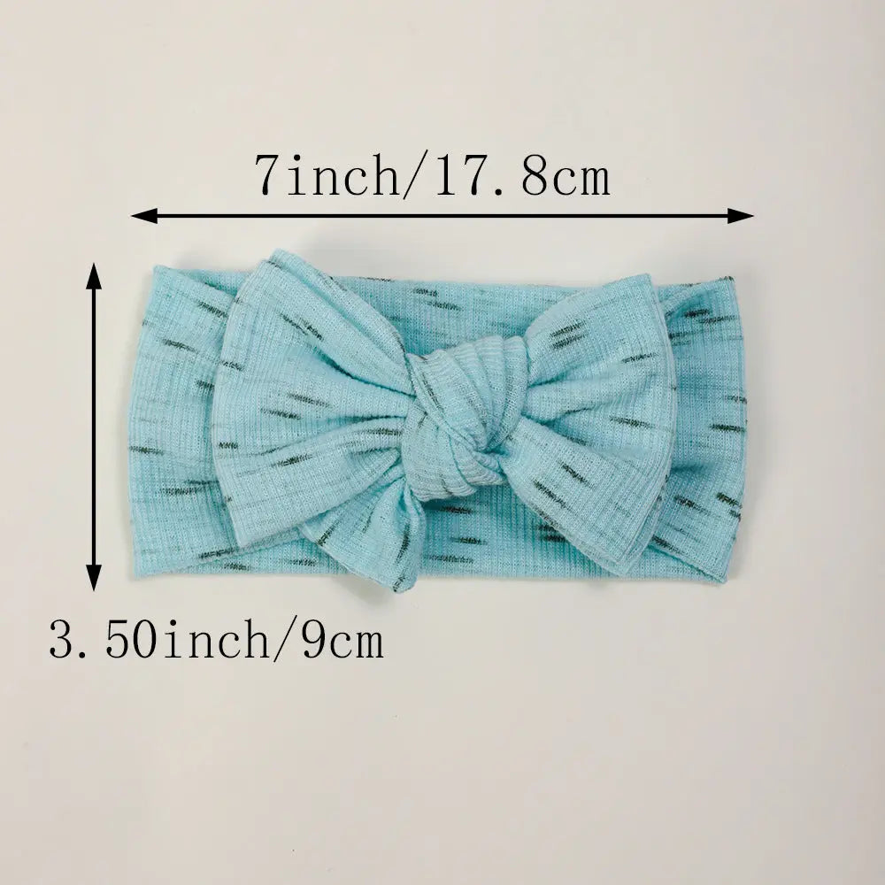 Printed Bow Headband for Baby with Fontanelle Protection Chocolate Lily