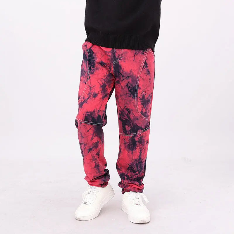 Autumn and Winter New Arrival Modern Casual Boys Versatile Tie-Dye Chocolate Lily