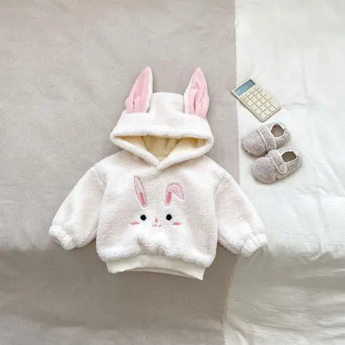 Winter Hot Selling Baby Unisex Long Sleeves Simple Rabbit Design Chocolate Lily