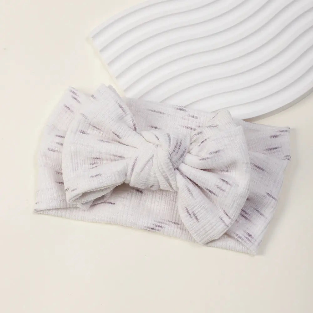 Printed Bow Headband for Baby with Fontanelle Protection Chocolate Lily