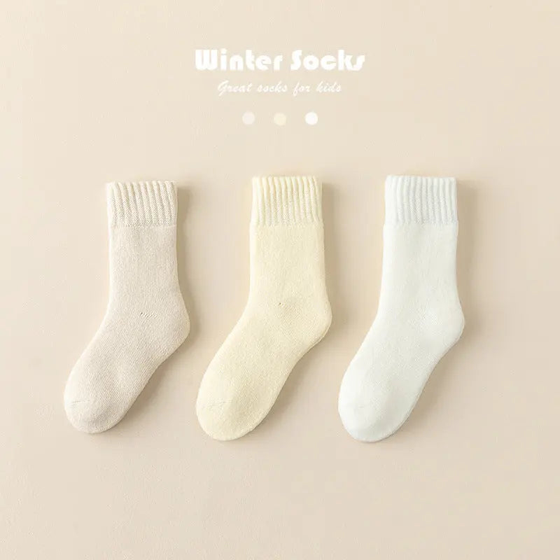 Winter/Autumn Candy-Colored Mid-Calf Socks in Combed Cotton for Warmth Chocolate Lily