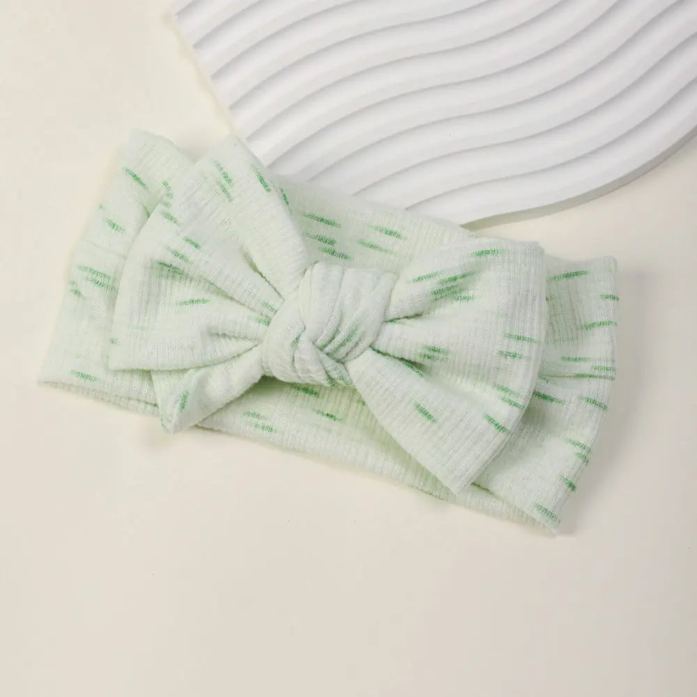 Printed Bow Headband for Baby with Fontanelle Protection Chocolate Lily