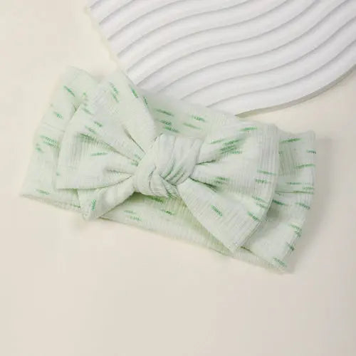 Printed Bow Headband for Baby with Fontanelle Protection Chocolate Lily