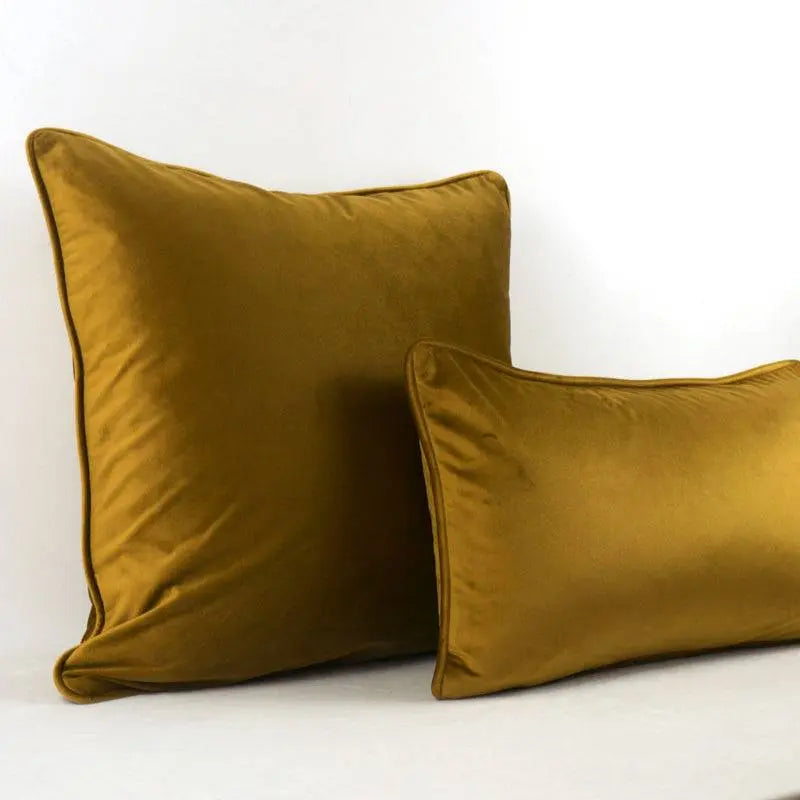 Velvet Throw Pillow Sofa Cover Copper Pallas